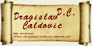 Dragislav Ćaldović vizit kartica